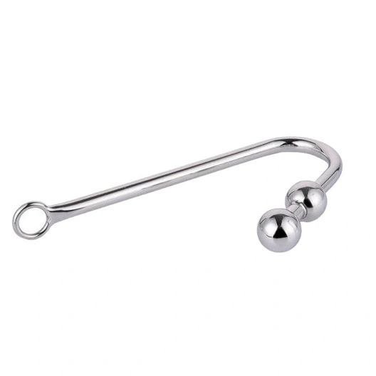 4417 Pleasurable Anal Steel Two Balls Hook Stainless 0128